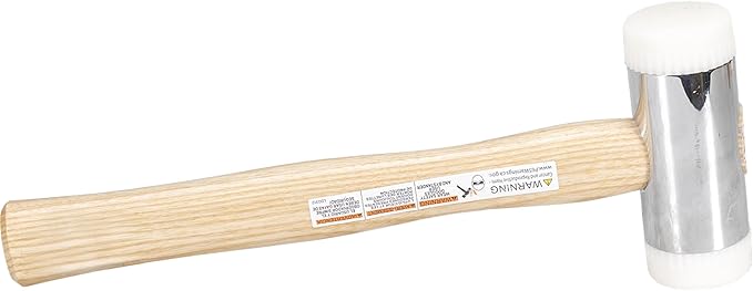 VAUGHAN Nylon Face Hammer, Chrome Plated Zinc Alloy Head, 2 Lbs, NT175, VN58414