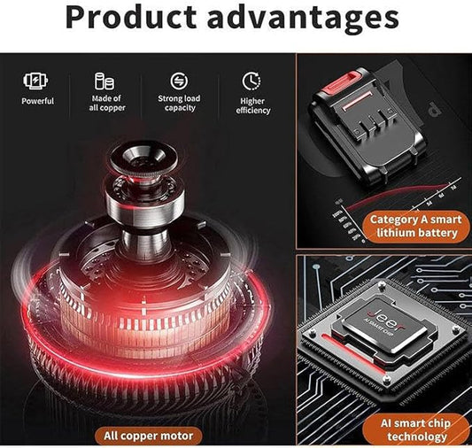 2025 Home Lightweight Electric Bone And Meat Saw - Commercial Reciprocating Saws, 5 Saw Blades,3000mAh Battery, Built-in Safety Lock | For Cutting Bones And Meat