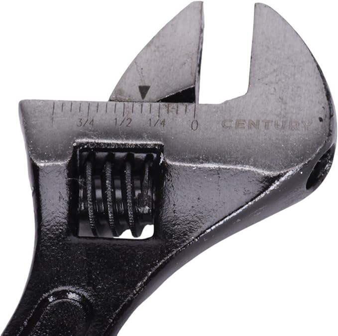 Century Drill & Tool 72624 Adjustable Wrench, 8"