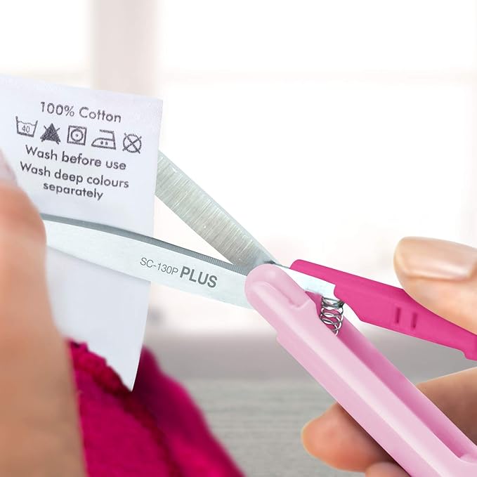 Plus Pen Style Non-Stick Compact TSA Twiggy Scissors with Cover, Pink