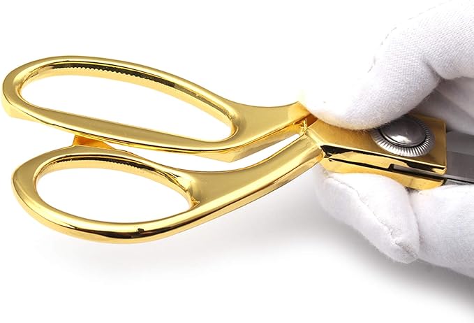 Gold 8" Sharp Tailor Scissors - Fabric, Leather & Clothing Scissors - Stainless Steel Professional Heavy Duty Dressmaking Shears