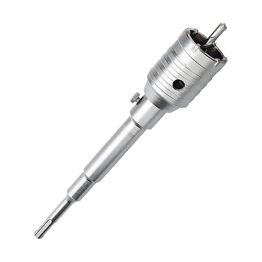 2-1/8 inch / 54mm Concrete Hole Saw with SDS Plus Shank Connecting Rod, 6.3mm Tungsten Carbide Tip for Concrete, Cement, Brick Wall