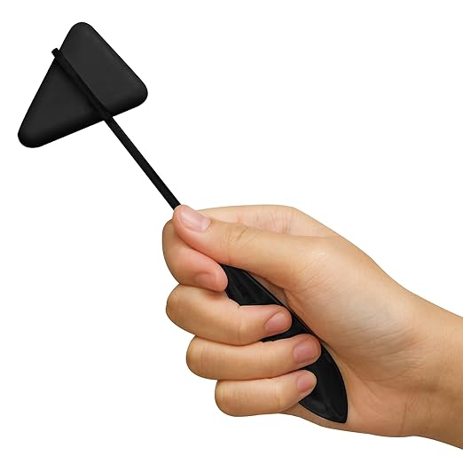Neurological Reflex Hammers for Cutaneous and Superficial Responses, Neurologic Reflex Diagnosis and Testing (Black & Silver Taylor Hammer)