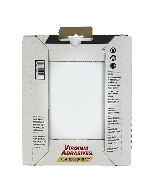 Virginia Abrasives 9??x 11??Commercial Pro Sandpaper Sanding Sheets, 220 grit, 20 Pack