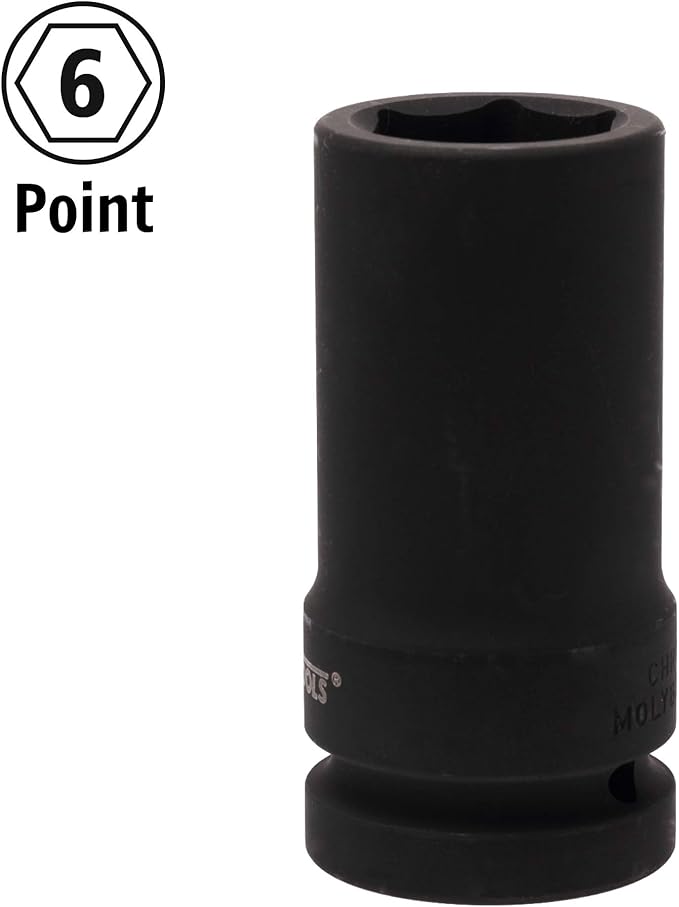 Teng Tools 28MM 1 Inch Drive 6 Point Metric Deep Thinwall Chrome Molybdenum Impact Socket | Mechanic Tool | Hand Tool - 910628