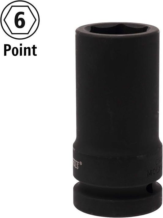 Teng Tools 36MM 1 Inch Drive 6 Point Metric Deep Thinwall Chrome Molybdenum Impact Socket | Mechanic Tool | Hand Tool - 910636