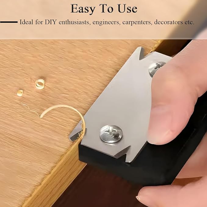 1 Set Woodworking Edge Trimmer with 1 Pc Scraper Blade, Edge Banding Trimmer, Wood Planer, Edge Corner Planer, Hand Planer Edge Bander, Deburring Tool, Edge Banding Cutter for PVC ABS Wood