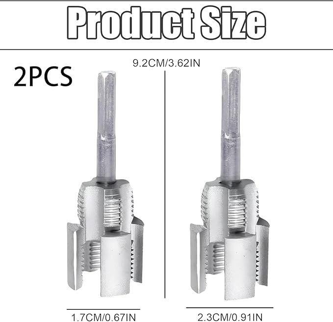 Integrated Internal & External Pipe Threading Tool, Pipe Thread Cutting Tool, Electric Drill Compatible PVC Pipe Threader Kit, Pipe Sizes Rethreading Tool (1/2"+3/4")