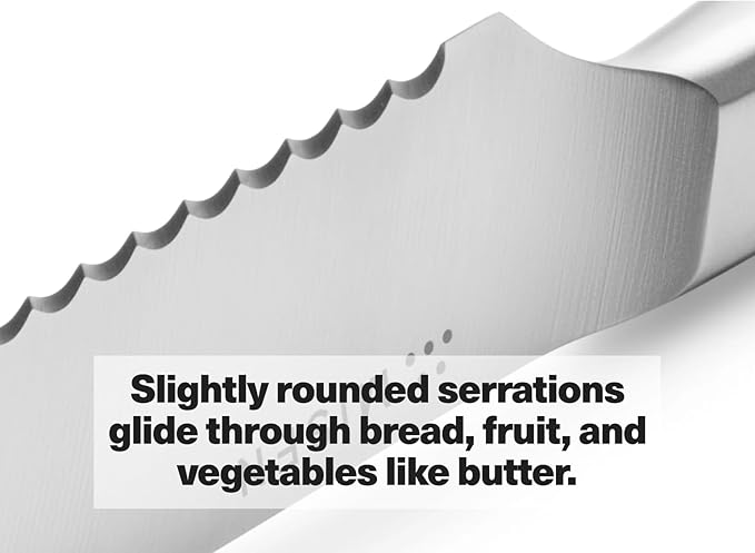 Misen Serrated Bread Knife - High-Carbon Japanese AUS8 Steel - Perfect for Soft Foods, Bread, Pastries, and Fruits - Verstatile Slicer, Razor-Sharp Edge, Durable Blade, Ergonomic Handle - 8", Green