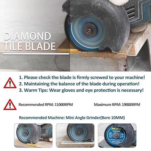 3inch HSS Mini Saw Blade - MINLAYCUT 72T 10mm Bore Cutting Discs 2pcs 75mm for Wood, Copper, Aluminum, Plastic and Soft Metal