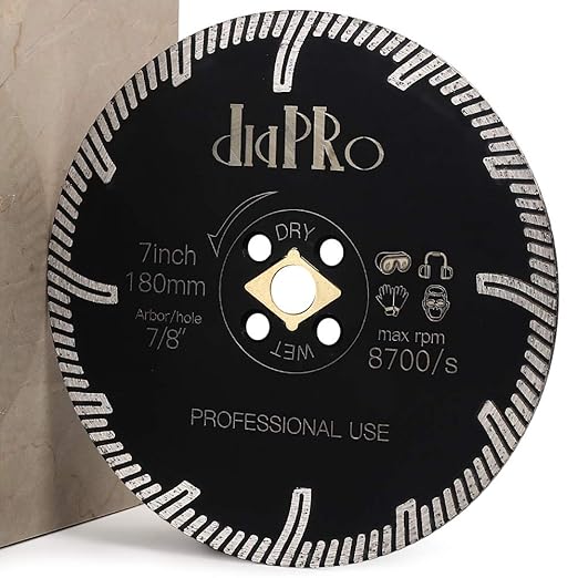 Diamond Granite Blade 7" for Cutting and Grinding Granite Marble Porcelain Tile (7"-1pc)…