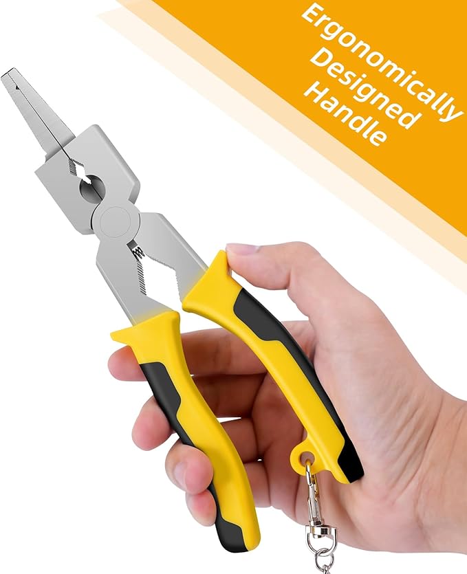 8-Inch Premium MIG Welding Pliers,Equipped with a Retention Chain and an Ergonomic Handle, it is the Preferred Companion for Welding, Electrical, Mechanical Maintenance, and even home DIY Projects