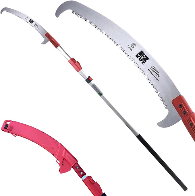 EZ Kut Professional Pole Saw 20??Extendable - Manual Pole Saw for Tree Trimming. Branch Cutter with Double Hook for Branch Removal - Best Tree Pruner. Tree trimmer pole saw. Since 1988