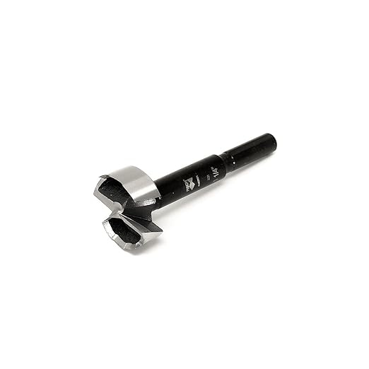 Fisch Black Shark Forged Steel Forstner Drill Bit for Woodworking, Precision Wave Design, Clean Cuts in Hardwoods, MDF, and Plywood, FSA-365815, Made in Austria (1-1/4 inches)