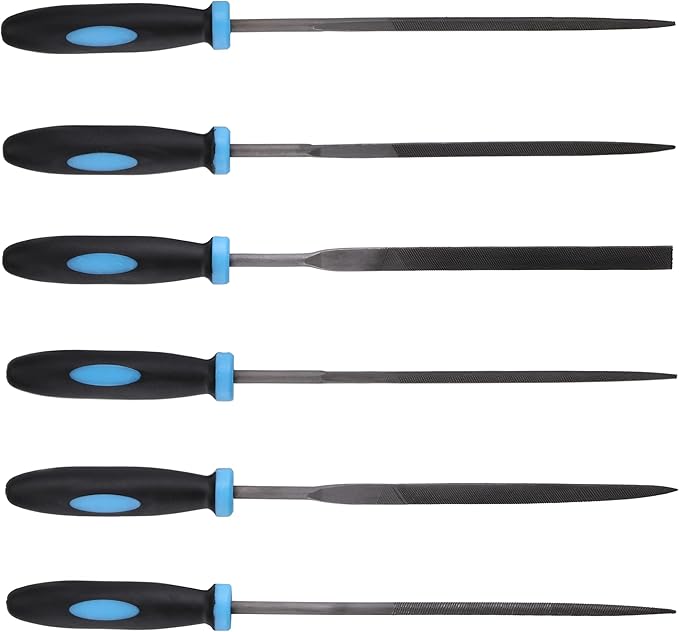 Plg2Sup 9PCs Metal File Set, Metal Files for Steel, 6 Needle Files and 3 Matal Files with Portable Bag