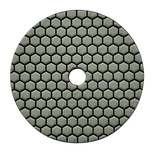 7" High Performance Dry Stone/Concrete Polishing Pads, 1.5mm Segment Height, Honeycomb Style, 400 Grit