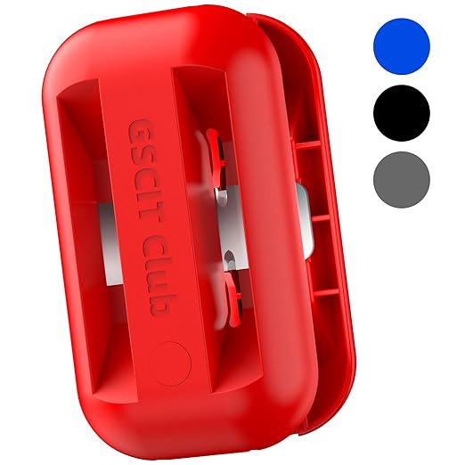 GSCIT Club Banding Trimmer with Tungsten Carbide Blades, Hand Planer Edge Bander for Burrs, Wood Chamfering Fillet Scraper, Edge Banding Cutter for PVC ABS Melamine (Red)