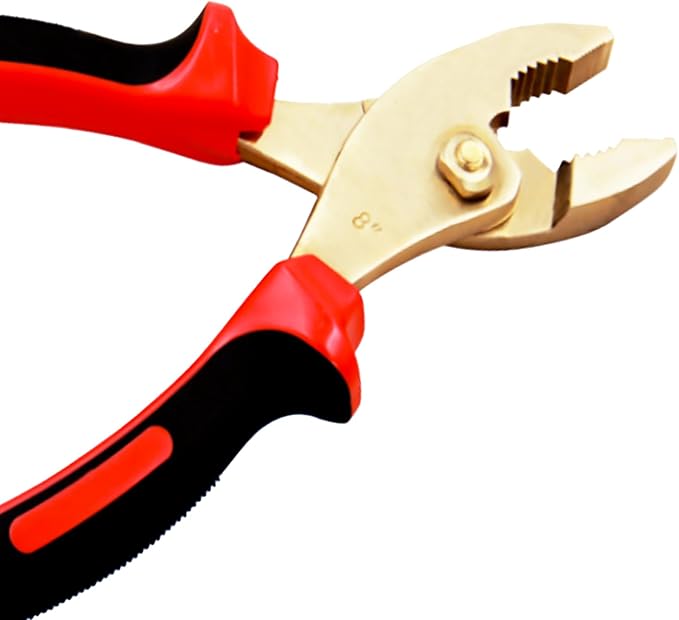 Non Sparking Slip Joint Pliers Length 150mm (5-29/32 Inch) Aluminum Bronze Copper, Spark Free Safety, Non-Magnetic and Corrosion-Resistant