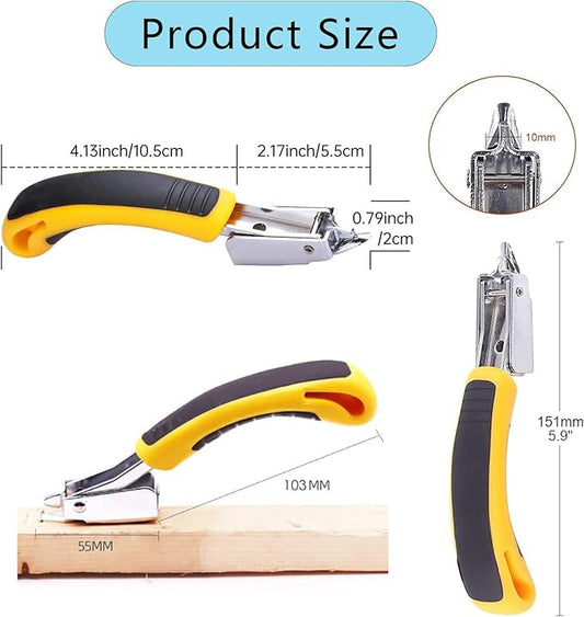 Upholstery Staples Remover Staple Puller Tool, Staple Remover Heavy Duty Removing Stapler for Furniture Carpet Floor Cartons Wooden Case,Yellow