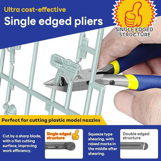 stedi 4.7-inch Model Nipper, with Ultra-thin Single-edge and Blade Case Plastic Model Tools for Gundam Repairing Plastic Model and Fixing竊똁lue