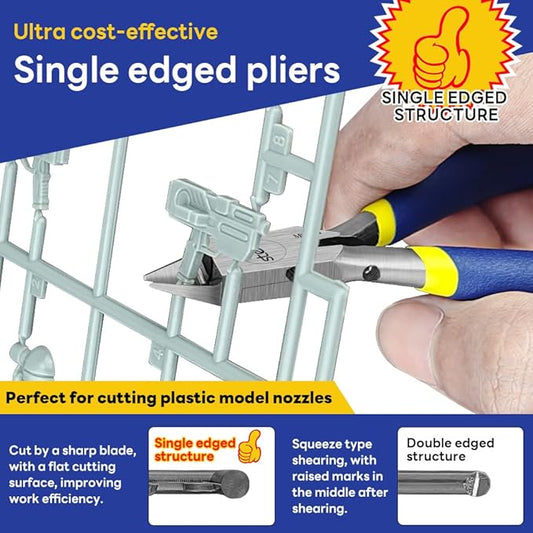 stedi 4.7-inch Model Nipper, with Ultra-thin Single-edge and Blade Case Plastic Model Tools for Gundam Repairing Plastic Model and Fixing竊똁lue