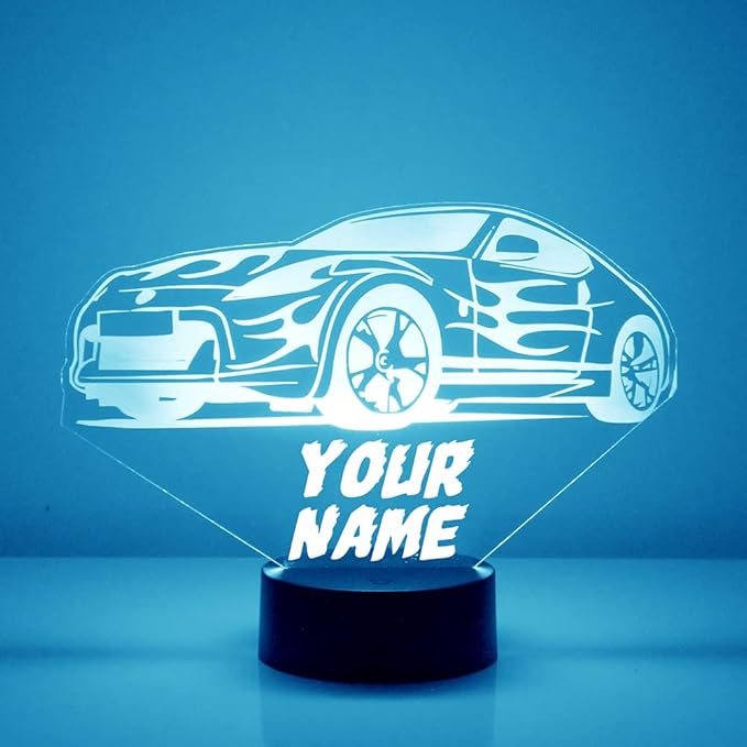Transportation Custom LED Sign Night Light Lamp with Remote, Light Up Display with Personalized Name or Image, Customized and Made in The USA, Clear Acrylic Design Home Decor with 16 Colors, 4 Modes