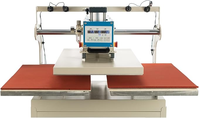20?쓝28??Commercial Heat Press Machine, Pneumatic Up Sliding, for T-Shirts Garments Bag Textile Curtain, Digital Industrial Sublimation Printer for Sublimation Vinyl Heat Transfer Projects