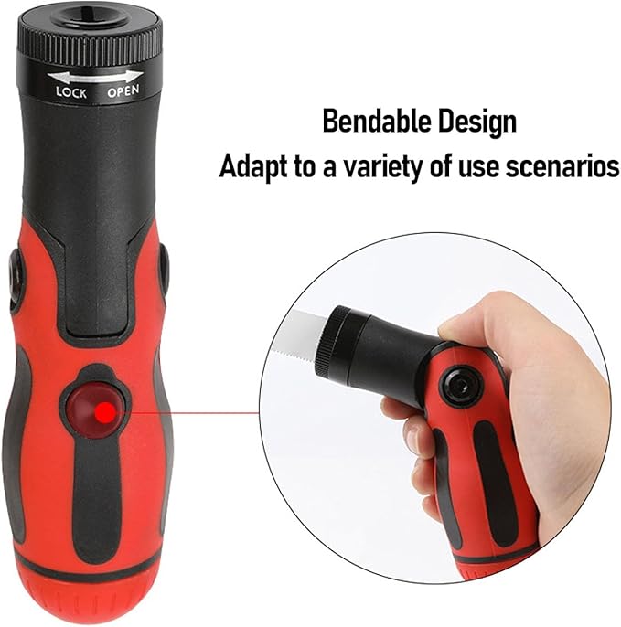 Compact Multifunctional Hand Saw Kit, Innovative Blade Replacement Mechanism Hardened Tips and Non Slip Handle for Woodworking, Drywall, Metal Cutting