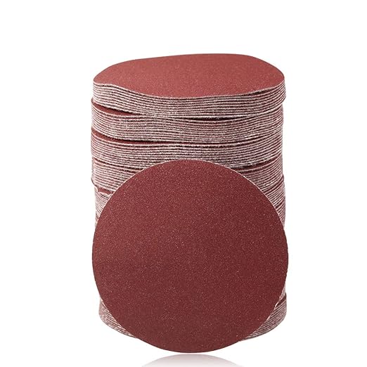 SPEEDWOX Hook and Loop Sanding Discs 100pcs 3 Inch 180 Grit Sandpaper for Wood Drill Grinder Rotary Tools No Hole