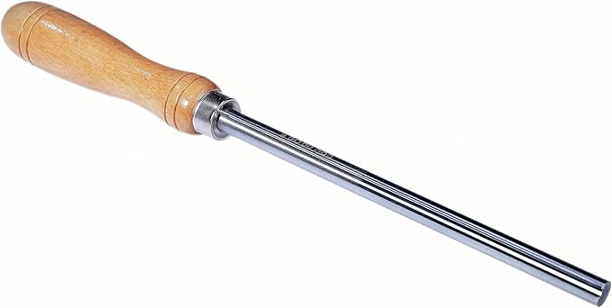 Cabinet Scraper Burnisher Tool,Scraper Burnisher for Creating Sharp Burrs and Honing Card Scrapers,with high-quality wooden handle and Super Hard High Speed Steel Rod