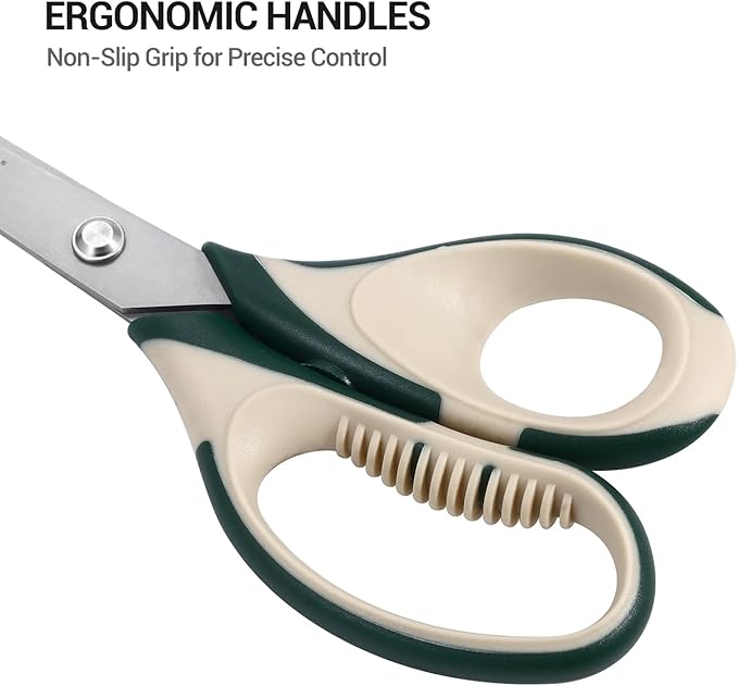 LIVINGO 3 Pack Office Scissors All Purpose ??Titanium Coated Blades, Ergonomic Colorful Handles, Sharp Heavy Duty Shears for Home, Office, and Craft Use