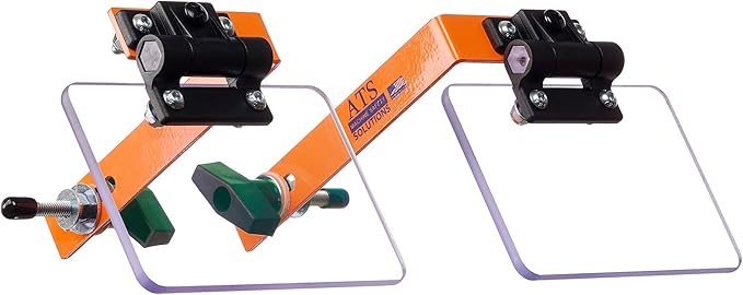 Universal & Baldor Bench Grinder Eye Shields and Eye Shield Mounting Assembly for 8-inch and Larger Power Bench Grinders, Sold as Pair, Orange, ATS P/N UGS-2