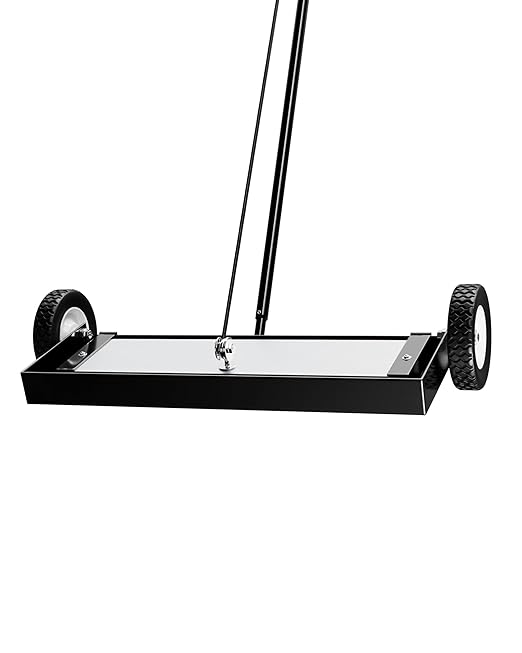 Master Magnetics Heavy Duty Magnetic Sweeper - Heavy Duty Push-Type with Release, 24" Sweeping Width, MFSM24RX