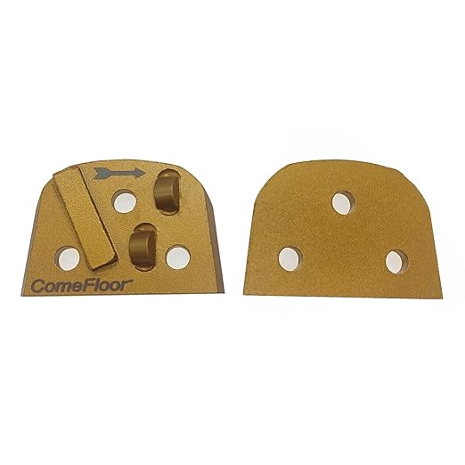 Diamond Grinding Disc for Concrete Thick Epoxy Coating Removal, Half Round PCD*2 w Carbide Cutter for Lavina and Edco Magnatrap Grinders, Counter-Clockwise, 9PCS