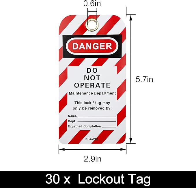 Lockout Tagout Locks, Safety Padlocks, Loto Locks Keyed Differently Lock Out Tag Out Device Plastic with Lockout TagOut Tags Kit