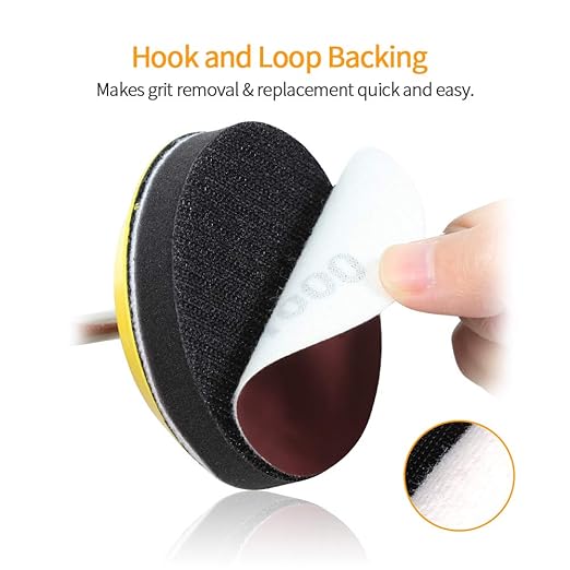 SPEEDWOX Sander Disc 100pc Sanding Hook and Loop Sandpaper 1000 Grit Sanding Discs 3 Inch Sandpaper for Wood Drill Grinder Rotary Tools No Hole