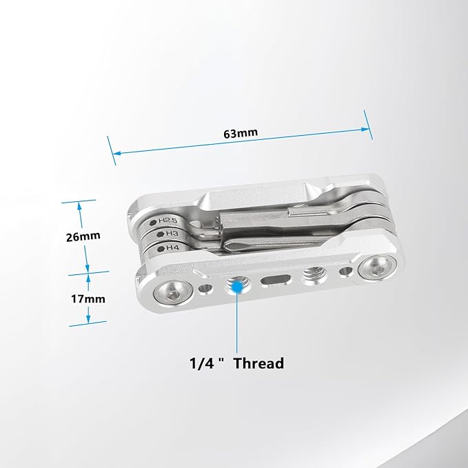 CAMVATE Folding 6-in-1 Multi-Tool Kit(Silver)-3804