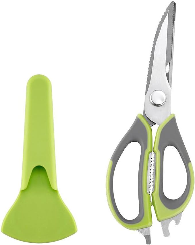 Kitchen Scissors All-Purpose Heavy Duty, Poultry Shears with Strong Magnet Knife Holder, Stainless Steel Removable Safe Blade, Kitchen Shears For Food, Cutting Meat, Herbs, Poultry, Bones
