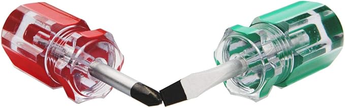 Buspoll Stubby Screwdriver ??Compact Short Screwdriver for Tight Spaces, Durable Chrome-Plated Steel Construction, Easy to Use, Versatile Tool.