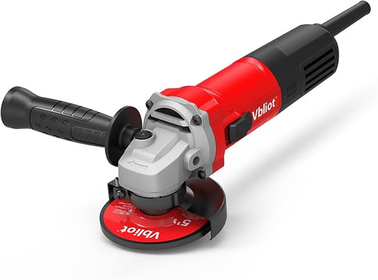 850W Angle Grinder 5 Inch Power Grinder Tool 7 Amp Power Grinder 360째 Rotational Guard 12000rpm Power Angle Grinders for Cutting and Grinding Metal Stone Wood Grinder Tool