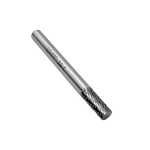 SA-1 Solid Carbide Burr Rotary File Cylindrical Shape Double Cut for Die Grinder,widely used for metalwork, tool making, engineering, wood carving by LU&MN