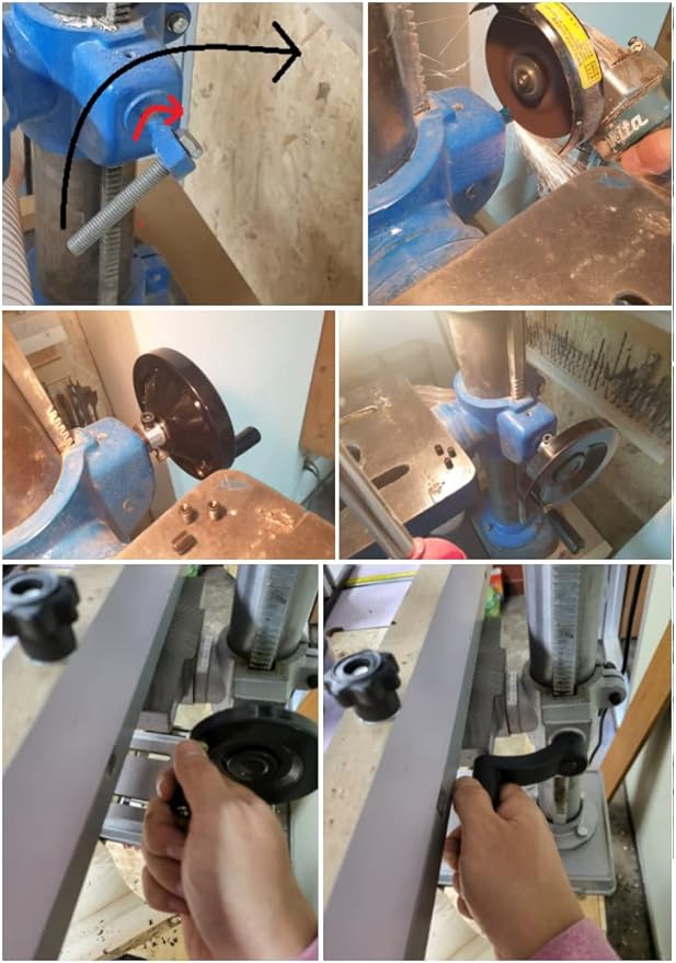 The Ultimate Handwheel | 0.5" or Less Shaft - Out Dia 4" | 2-Type Set Screw and Revolving Knob Handle Included Can be Used Immediately Without Any Pre-Processing Before Use. [Made in Korea]