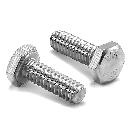 1/2-13 x 3/4" Hex Head Screw Bolt, 10Pcs 18-8 (304) Stainless Steel, Fully Threaded, Plain Finish, by SG TZH
