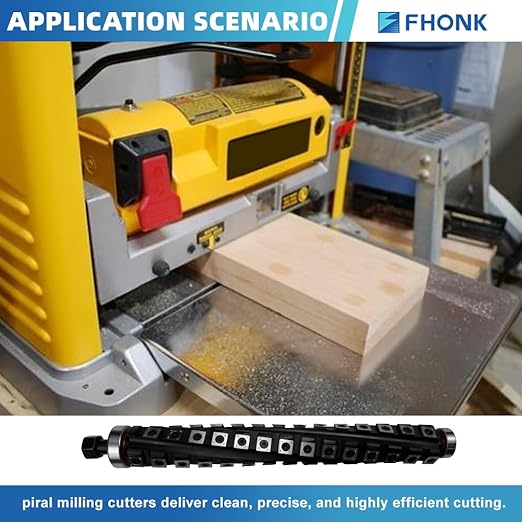 12-1/2 inch Spiral Helical Cutterhead for DeWalt DW733, DW734 Thickness Planer (12.5 inch)