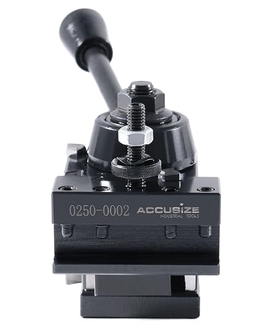 Accusize Industrial Tools - OXA Wedge Type Quick Change Tool Post Set for Mini Lathe, 6-9 Inch Swing, 6 Pcs, Steel Construction, 0251-0000