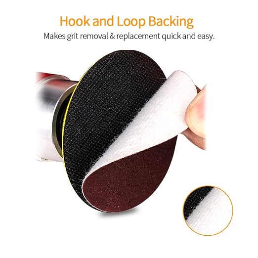 SPEEDWOX Sander Disc 100pc Sanding Hook and Loop Sandpaper 1200 Grit Sanding Discs 2 inch Sandpaper for Sanders Drill Grinder Rotary Tools Attachment Woodworking Wood Auto, No Hole