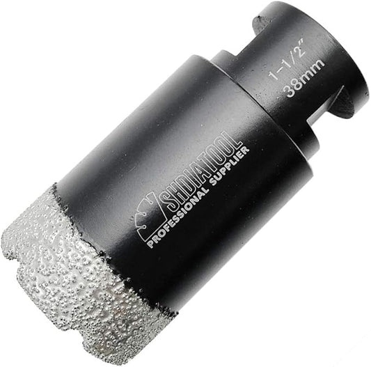 SHDIATOOL Diamond Core Drill Bits 1-1/2 Inch for Porcelain Ceramic Tile Marble Brick Vacuum Brazed Hole Saw 38mm