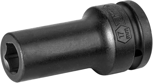 Jetech 3/4-Inch Drive 17mm Deep Impact Socket with 6-Point Design, Heat-Treated Chrome Molybdenum Alloy Steel, Metric