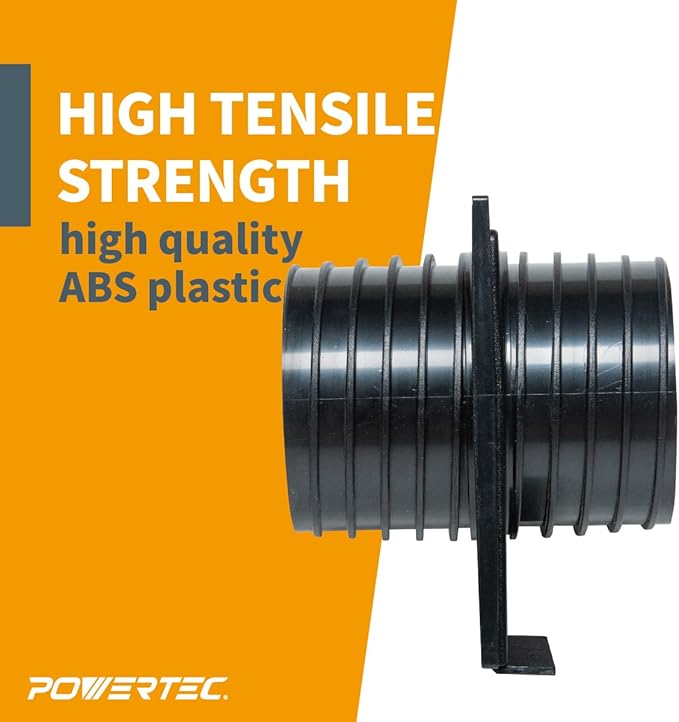 POWERTEC 70192 4" Double Threaded Blast Gate for Dust Collector, Dust Collection Fittings, 1PK