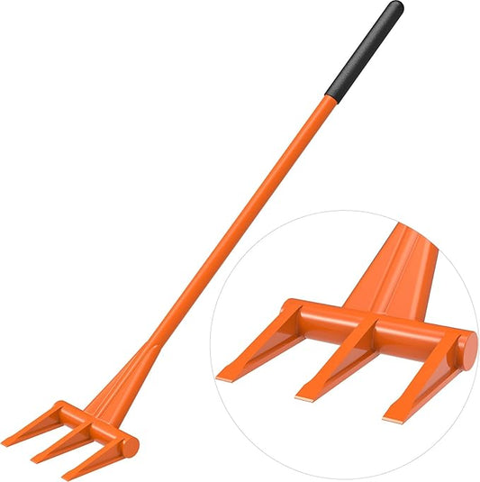 Dolibest 56'' Demo Bar, Heavy Duty 3-Tine Wrecking Bar with Ergonomic Handle for Efficient Wooden Demolition and Renovation, All-Steel Construction